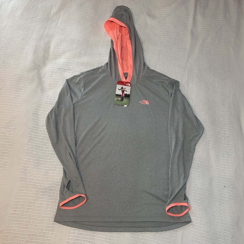 New The North Face Gray Flash Dry Pullover Hoodie Womens L
